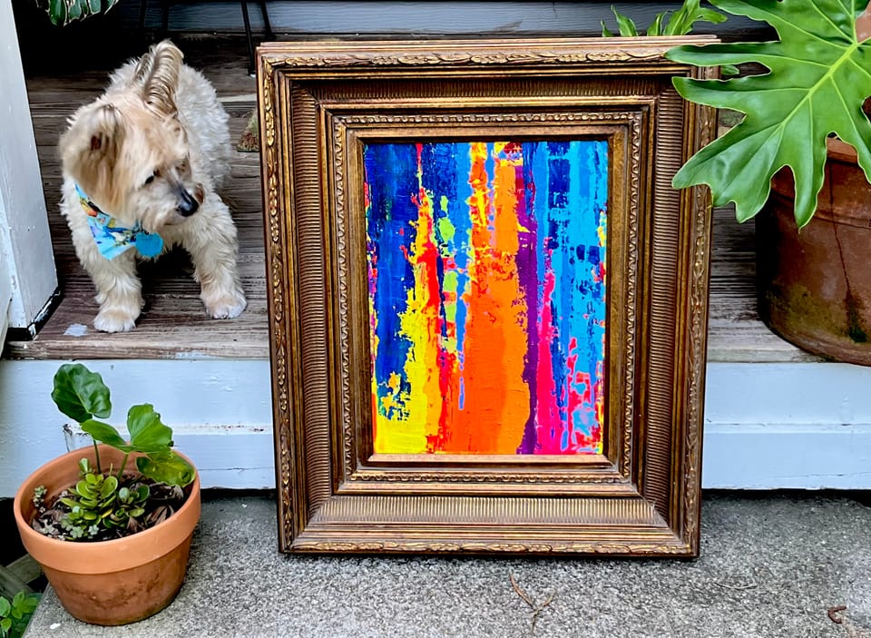 Abstract art framed
