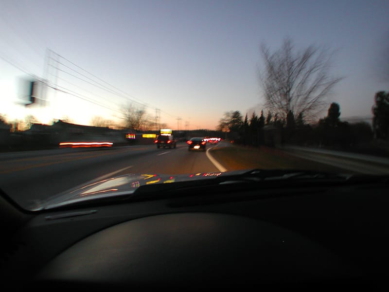 Long exposure of traffic at night
